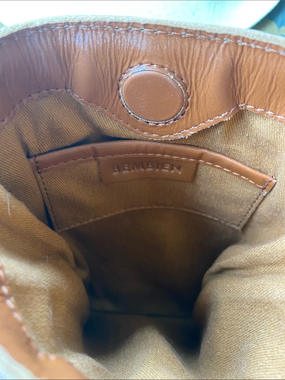 Bembien Porta Woven Leather Crossbody Bag - Sienna - Picture 4 of 6